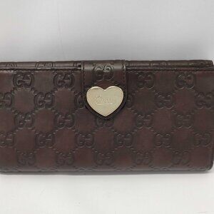 Gucci Guccissima Heart Continental Wallet